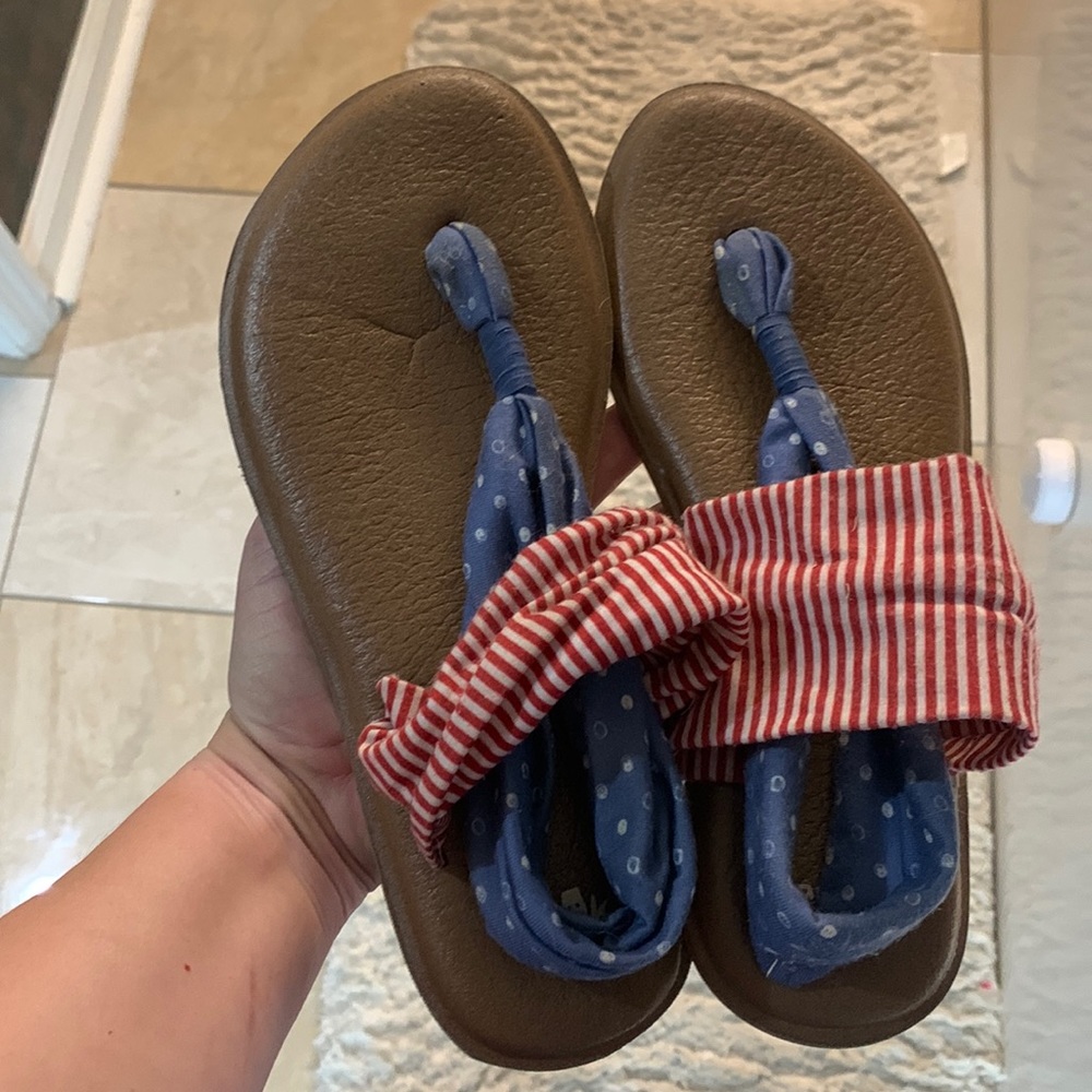 Sanuk patriotic sandals